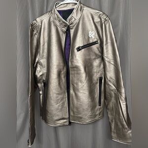 Create 2MRW Silver Biker Jacket NWT